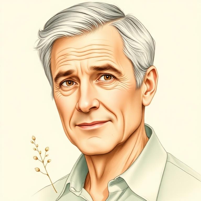 Stylized portrait of Daniel Pink